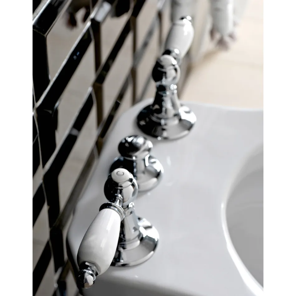 Batteria Bidet 3 Fori con Erogazione Interna in Ottone Made in Italy- Noriana Viadurini