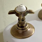 Batteria Bidet 3 Fori Erogazione Interna Ottone e Maniglie a Farfalla - Miriano Viadurini