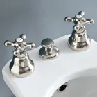 Batteria Bidet 3 Fori Scarico Erogazione Interna Ottone Artigianale - Ercolina Viadurini