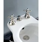Batteria Bidet 3 Fori Scarico Erogazione Interna Ottone Artigianale - Ercolina Viadurini