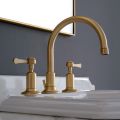 Batteria Lavabo 3 Fori Bocca Alta con Scarico Ottone Made in Italy - Red