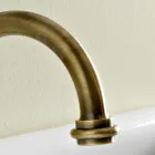Batteria Lavabo 3 Fori Bocca Alta in Ottone e Maniglie a Farfalla - Miriano Viadurini