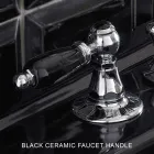 Batteria Lavabo 3 Fori con Leve Stile Classico in Ottone Artigianale - Noriana Viadurini