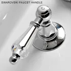 Batteria Lavabo 3 Fori con Leve Stile Classico in Ottone Artigianale - Noriana Viadurini