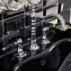 Batteria Lavabo 3 Fori con Scarico Ottone Stile Classico Artigianale - Noriana Viadurini