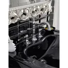 Batteria Lavabo 3 Fori con Scarico Ottone Stile Classico Artigianale - Noriana Viadurini