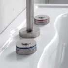 Batteria Lavabo Moderna 3 Fori con Linee Rosso e Blu Made in Italy - Quito Viadurini