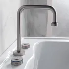 Batteria Lavabo Moderna 3 Fori con Linee Rosso e Blu Made in Italy - Quito Viadurini