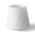 Bicchiere Acqua Marmo Bianco di Carrara Satinato Design Italiano - Scaglio