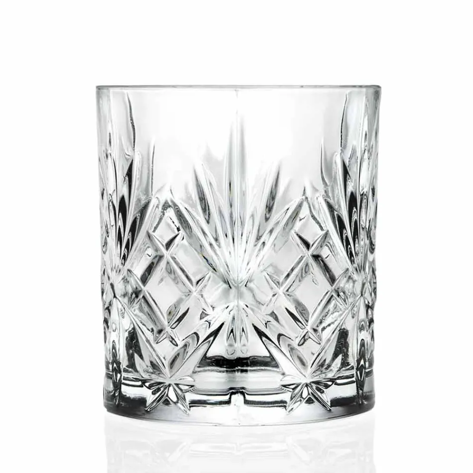 Bicchiere Double Old Fashioned Vintage Design Eco Cristallo 12 Pezzi - Cantabile Viadurini