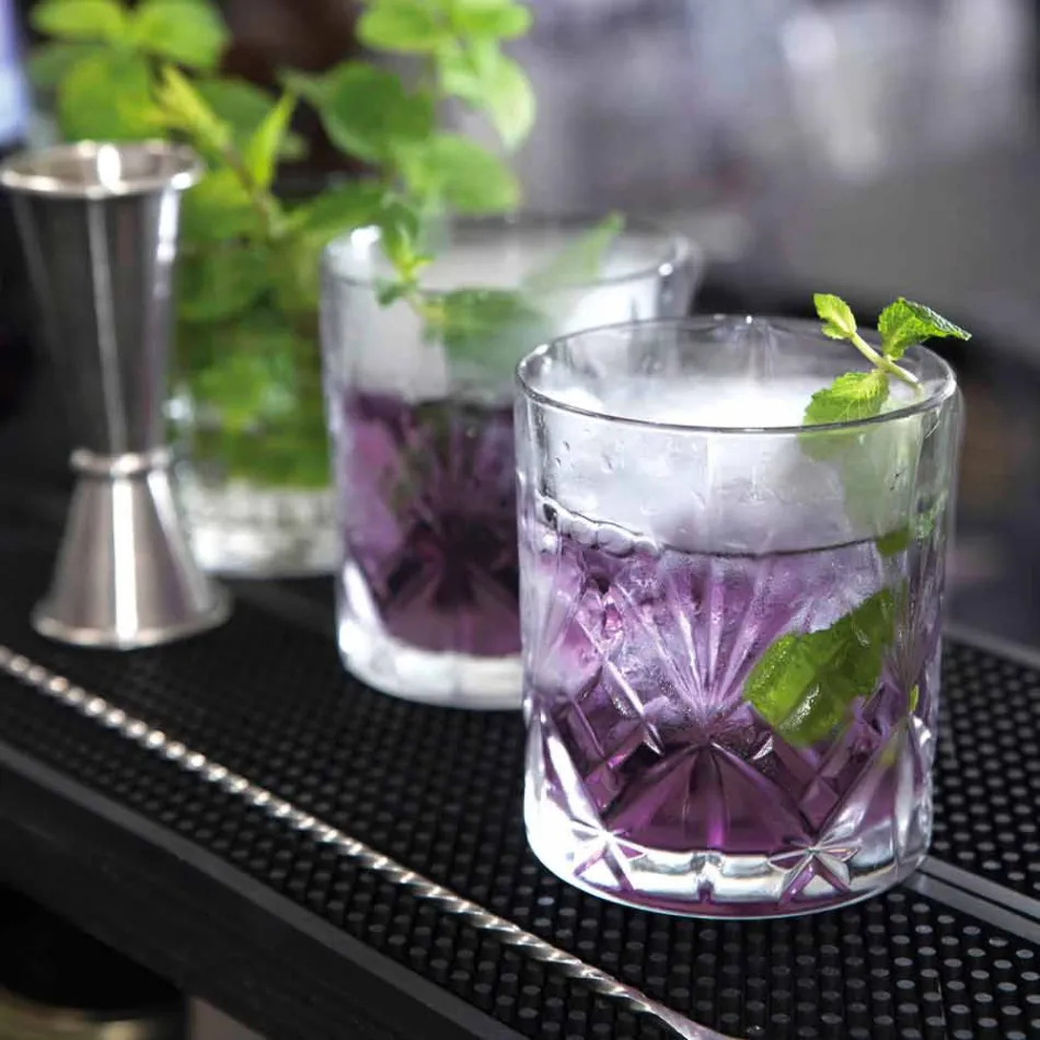 Bicchiere Double Old Fashioned Vintage Design Eco Cristallo 12 Pezzi - Cantabile Viadurini