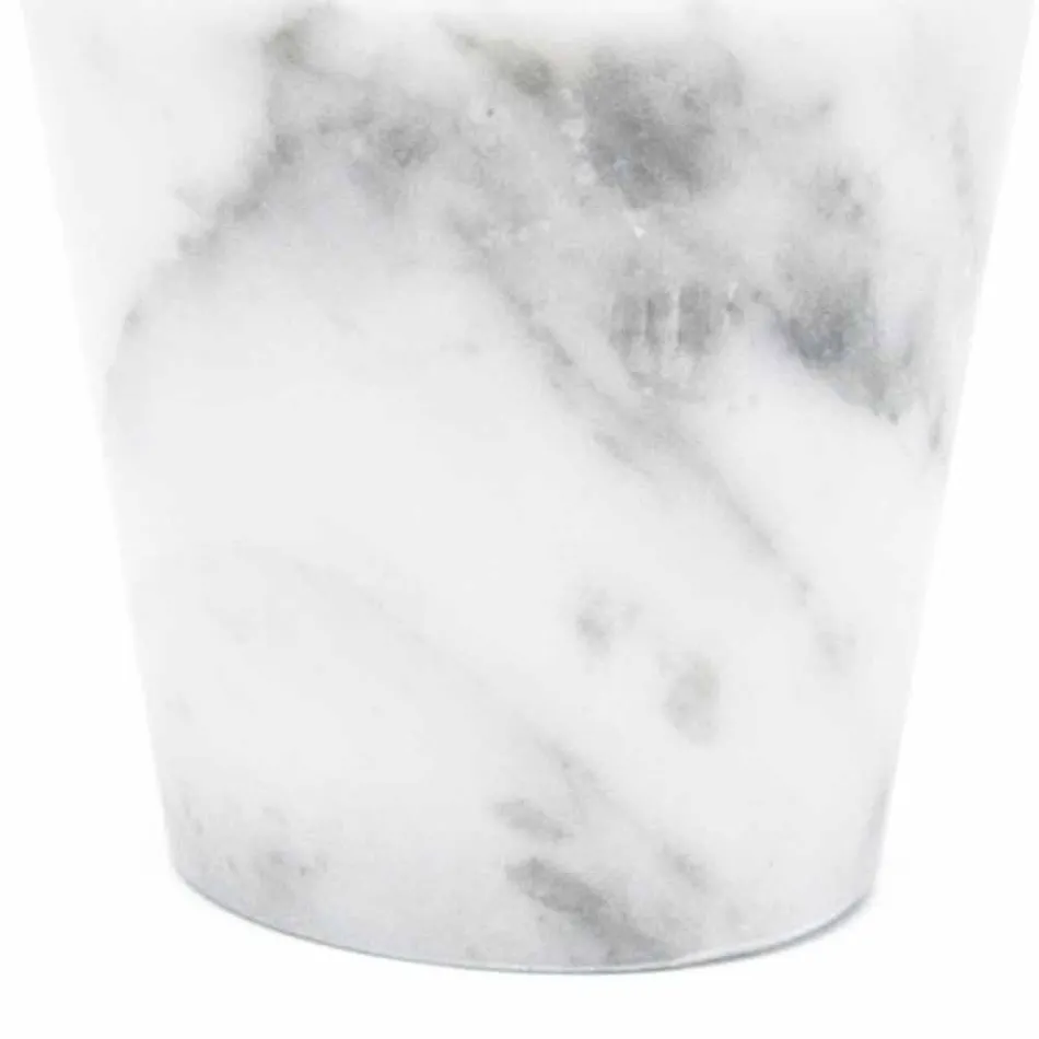 Bicchiere Grappa di Design in Marmo Bianco di Carrara Made in Italy - Fergie Viadurini