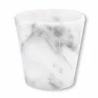 Bicchiere Grappa di Design in Marmo Bianco di Carrara Made in Italy - Fergie Viadurini
