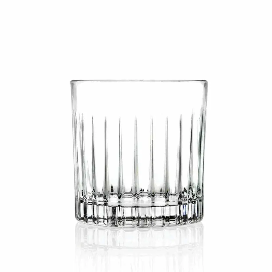 Bicchieri Lowball Tumbler Basso Old Fashioned per Cockatil 12 Pezzi - Senzatempo Viadurini
