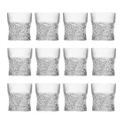 Bicchieri Tumbler Bassi in Eco Cristallo Decoro Audace 12 Pezzi - Ritmo Viadurini