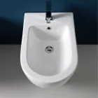 Bidet a Terra Ciclonico Monoforo in Ceramica dal Design Moderno - Aralia Viadurini
