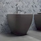 Bidet da Terra in Ceramica Smaltata Bianca o Colorata Trabia Viadurini