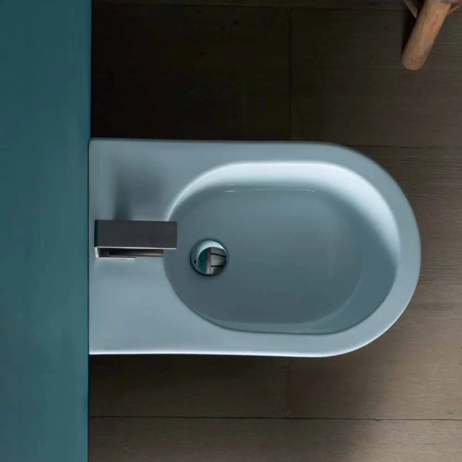 Bidet in ceramica 57x37cm design moderno Sun, made in Italy Viadurini