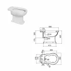 Bidet in Ceramica Bianca o Nera Classico da Terra Made in Italy - Marwa Viadurini