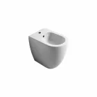 Bidet in ceramica design moderno Shine Square Open Rimless H50 cm Viadurini