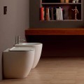 Bidet in ceramica design moderno Shine Square Open Rimless H50 cm