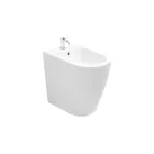 Bidet Monoforo a Terra con Tecnologia Rimless in Ceramica Bianca  - Oleandro  Viadurini
