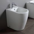 Bidet Monoforo a Terra con Tecnologia Rimless in Ceramica Bianca  - Oleandro 
