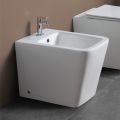 Bidet Monoforo A Terra in Ceramica Bianca dal Design Moderno Elegante - Giunco