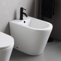 Bidet Monoforo a Terra in Ceramica Bianca dal Design Moderno Elegante - Salice