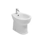 Bidet Monoforo a Terra in Ceramica Bianca dal Design Moderno Elegante - Silice Viadurini