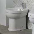 Bidet Monoforo a Terra in Ceramica Bianca dal Design Classico - Silice