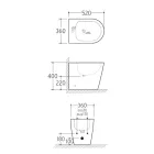 Bidet Monoforo a Terra in Ceramica Bianca dal Design Moderno - Ginepro Viadurini