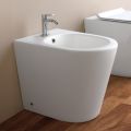 Bidet Monoforo a Terra in Ceramica Bianca dal Design Moderno - Ginepro