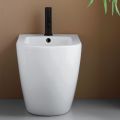 Bidet Monoforo a Terra in Ceramica Bianca Resistente e Design Moderno - Olmo