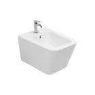 Bidet Monoforo Sospeso in Ceramica Bianca dal Design Moderno Elegante - Giunco Viadurini