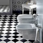 Bidet Monoforo Vintage Sospeso in Ceramica Bianca Made in Italy – Marwa Viadurini