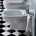 Bidet Monoforo Vintage Sospeso in Ceramica Bianca Made in Italy – Marwa Viadurini