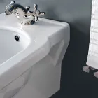 Bidet Monoforo Vintage Sospeso in Ceramica Bianca Made in Italy – Marwa Viadurini