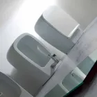 Bidet sospeso di design in ceramica bianco Gaiola, fatto in Italia Viadurini