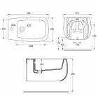 Bidet sospeso di design in ceramica bianco Gaiola, fatto in Italia Viadurini