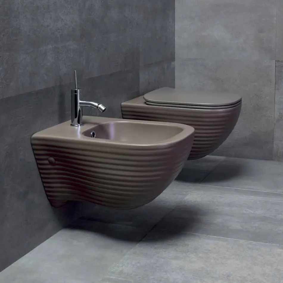 Bidet Sospeso di Design Made in Italy in Ceramica Trabia Viadurini