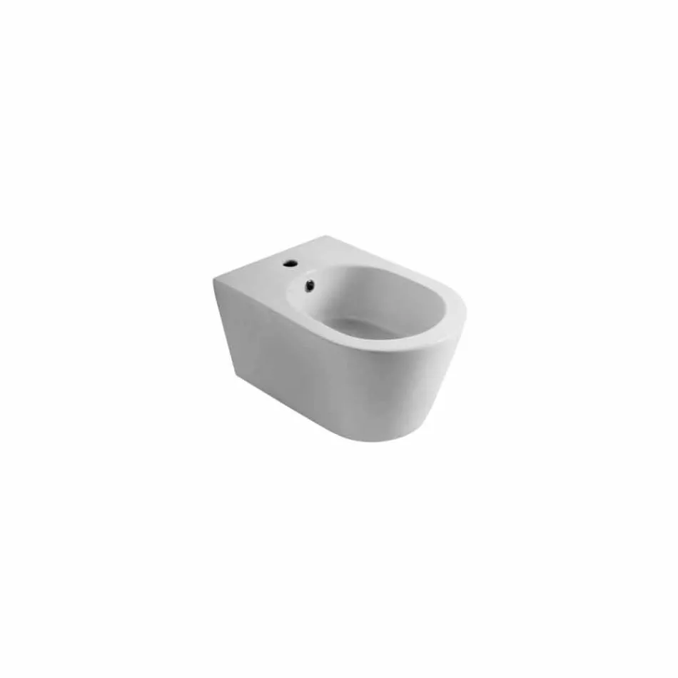 Bidet sospeso in ceramica di design Sun Round 57x37cm, made in Italy Viadurini