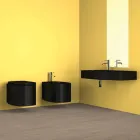 Bidet sospeso in ceramica di moderno design prodotto in Italia, Amleto Viadurini