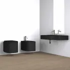 Bidet sospeso in ceramica di moderno design prodotto in Italia, Amleto Viadurini