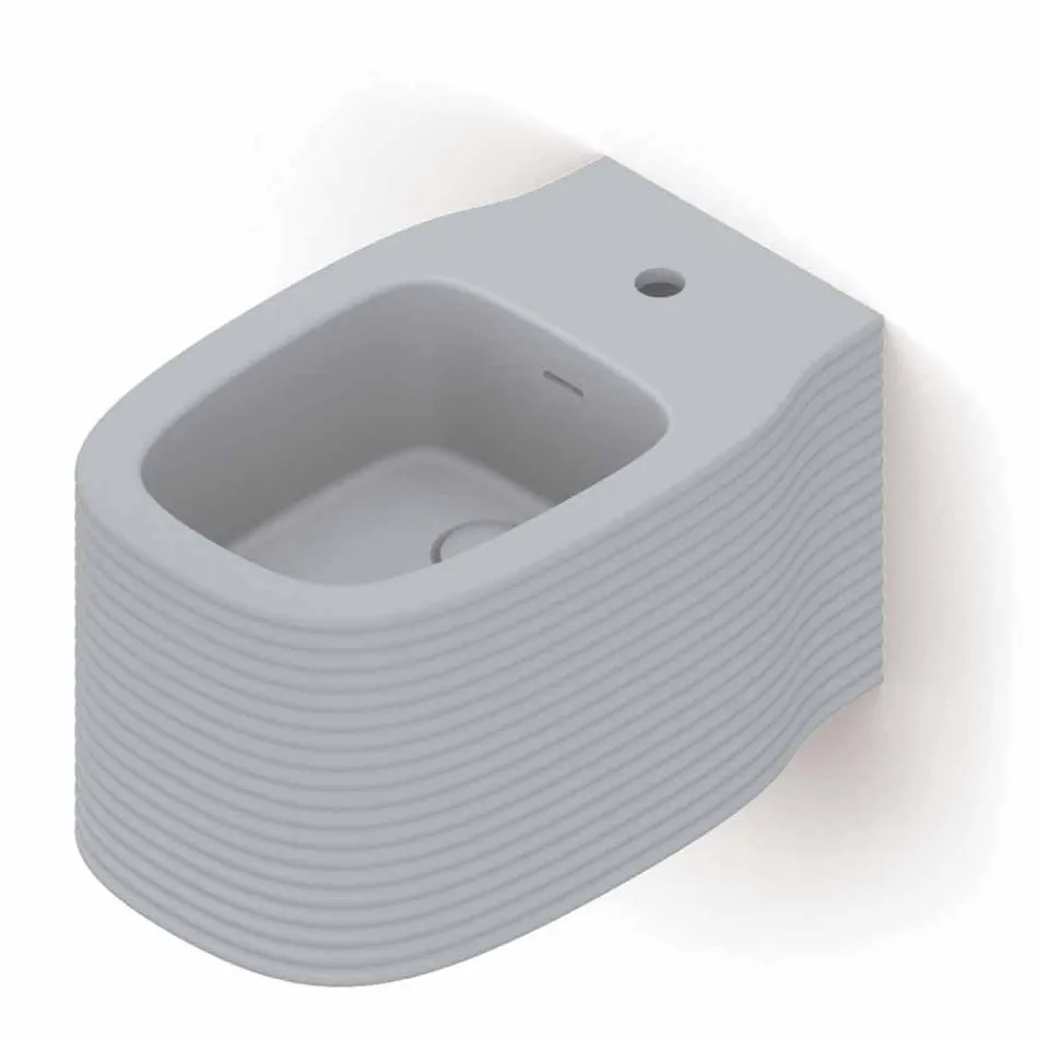 Bidet sospeso in ceramica di moderno design prodotto in Italia, Amleto Viadurini