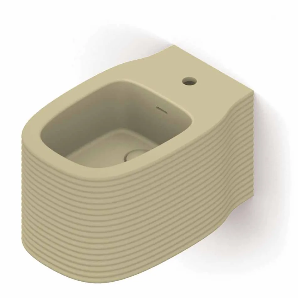 Bidet sospeso in ceramica di moderno design prodotto in Italia, Amleto Viadurini