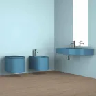 Bidet sospeso in ceramica di moderno design prodotto in Italia, Amleto Viadurini