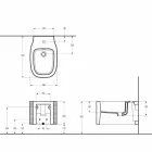 Bidet sospeso in ceramica di moderno design prodotto in Italia, Amleto Viadurini