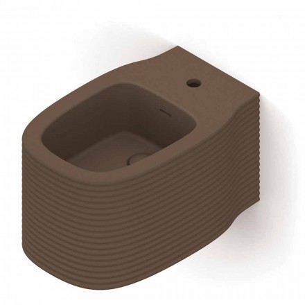 Bidet sospeso in ceramica di moderno design prodotto in Italia, Amleto Viadurini