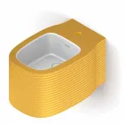 Bidet sospeso in ceramica di moderno design prodotto in Italia, Amleto Viadurini